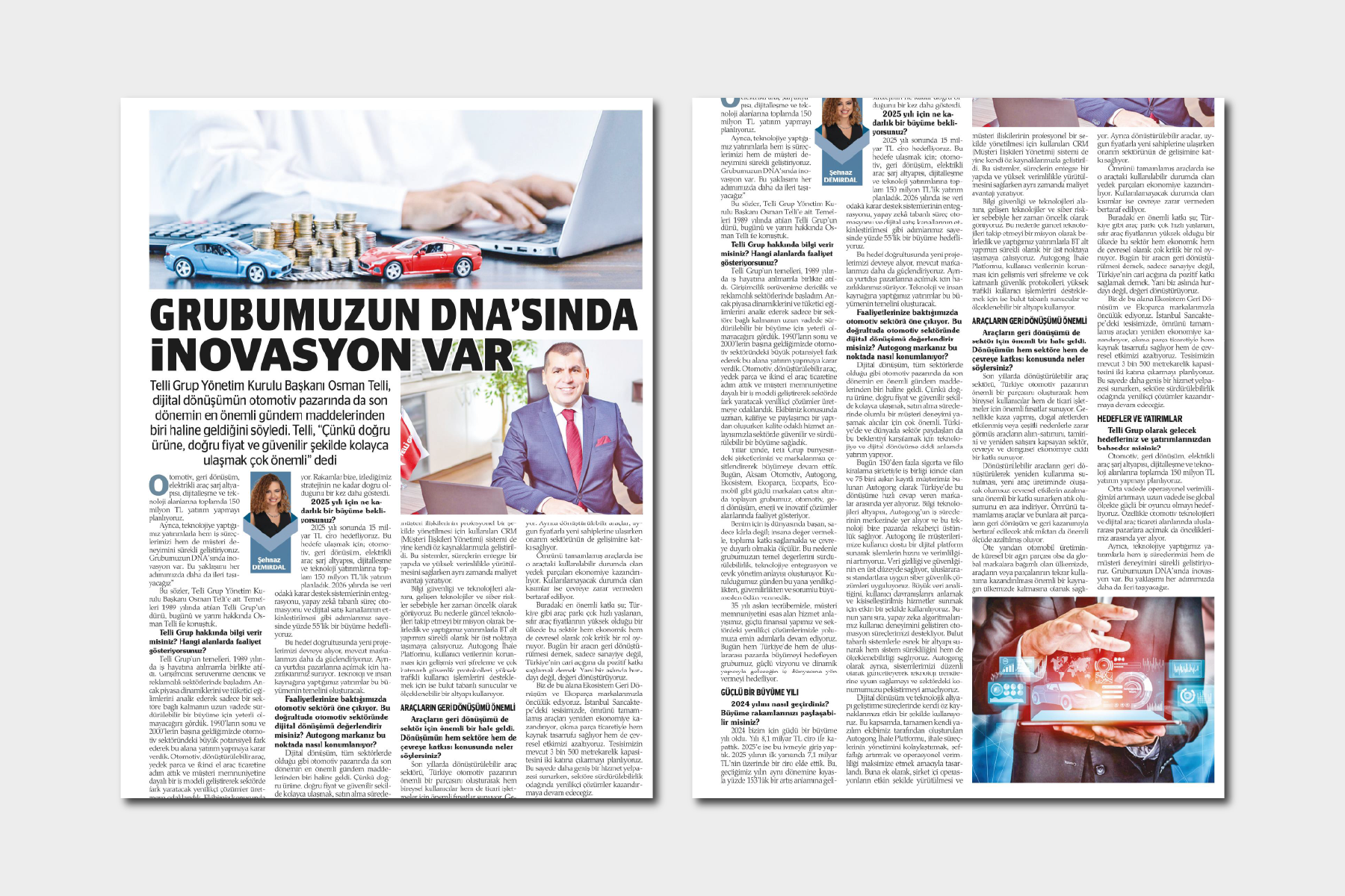 Telli Grup Analiz Gazetesi'nde! | Bizden Haberler | Autogong